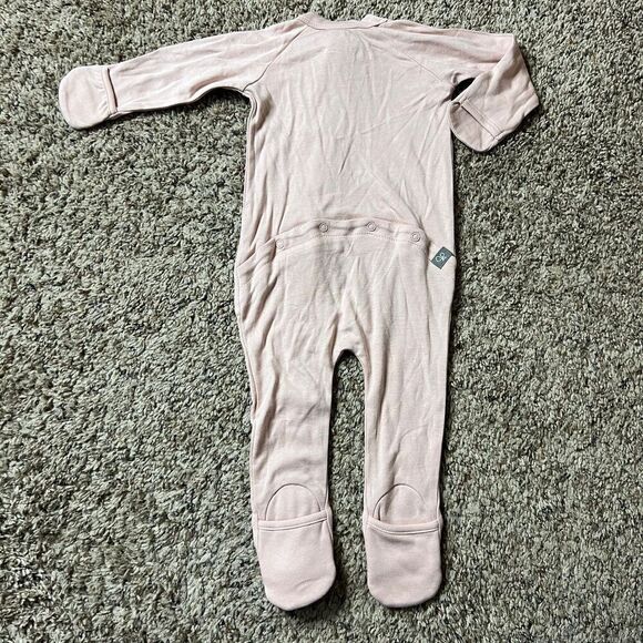 NWT Goumi Kids Rose Footie SZ 3-6 mo Baby Zipper Jumpsuit Pink Bamboo Zippy - Picture 3 of 3